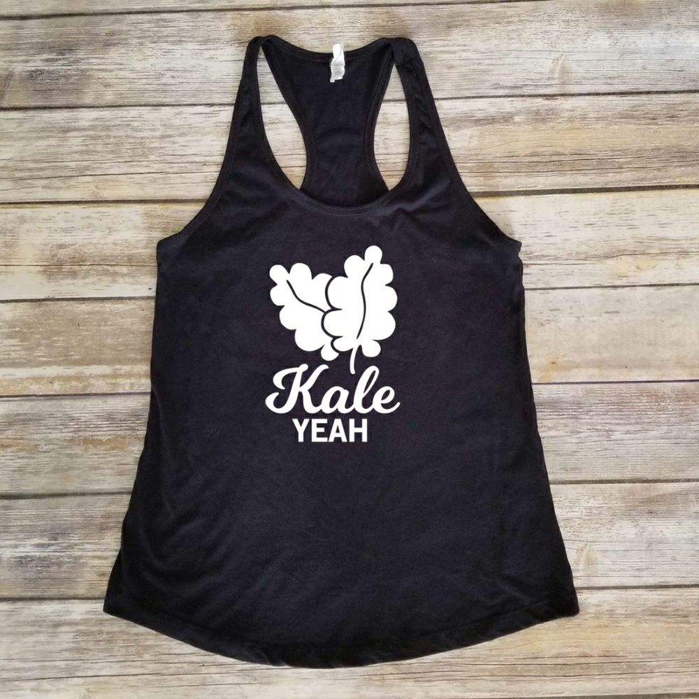 Kale yeah / graphic tank top / gym shirt